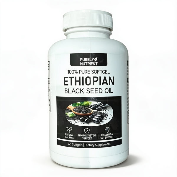 Purely Nutrient Ethiopian Black Seed Oil – Parásitos y vientre plano